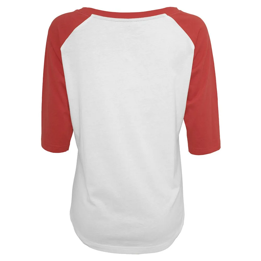 

Футболка Build Your Brand 3/4 Contrast Raglan 3/4 sleeve, белый