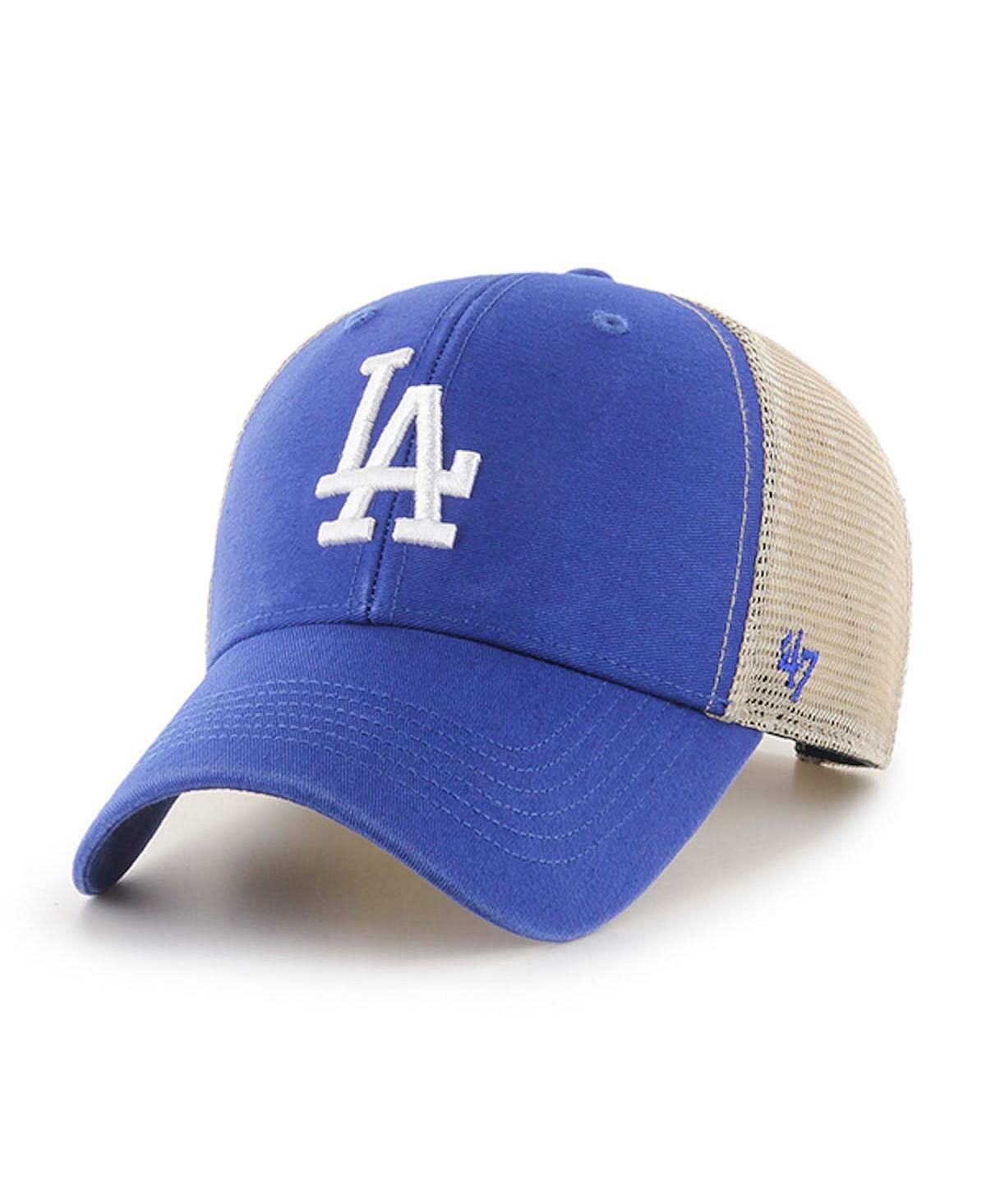 

Мужская мытая кепка Los Angeles Dodgers Flagship MVP Trucker Snapback Royal и Natural '47 Brand