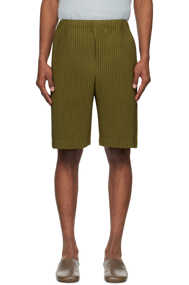 

Шорты плиссе цветные Homme Plissé Issey Miyake, зеленый