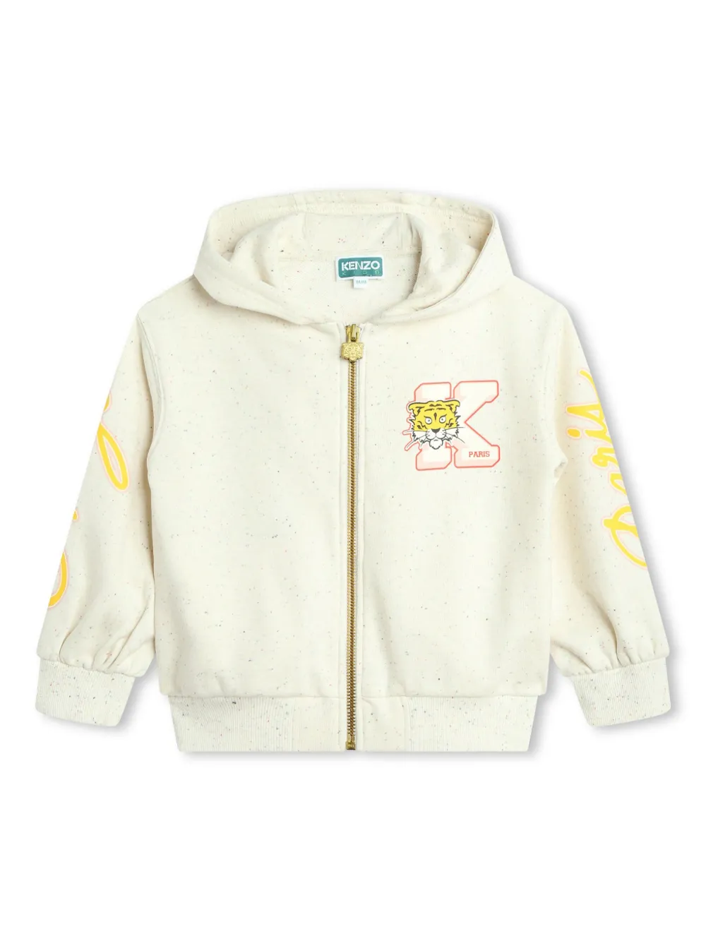 

Кардиган на молнии с логотипом Tiger Kenzo Kids, нейтральный