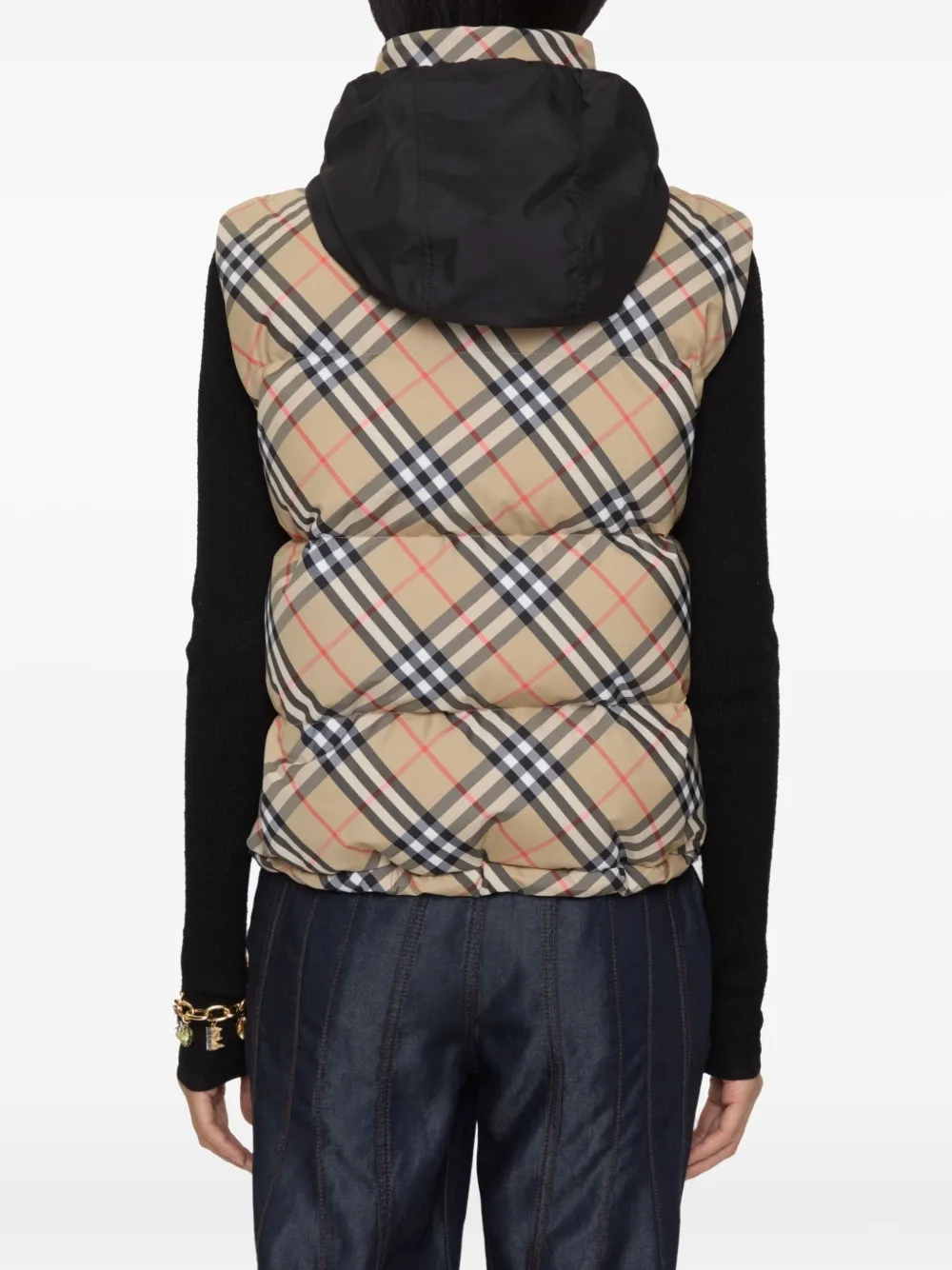 Жилет Burberry, женский, клетчатый, нейтральный — фото 4
