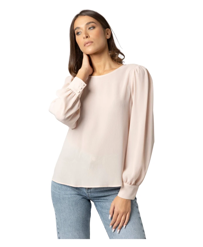 

Блузка с длинными рукавами и пышными рукавами Kocca, розовый