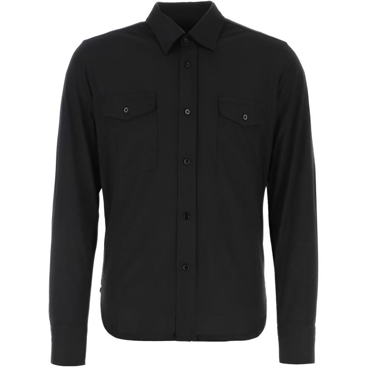 

Рубашка с закругленным низом и пуговицами Tom Ford, черный