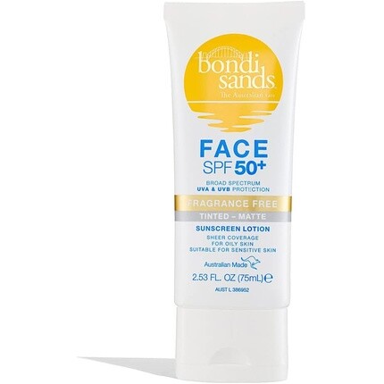 

Матовый тональный лосьон для лица Spf 50+ без запаха, 75 мл, Bondi Sands