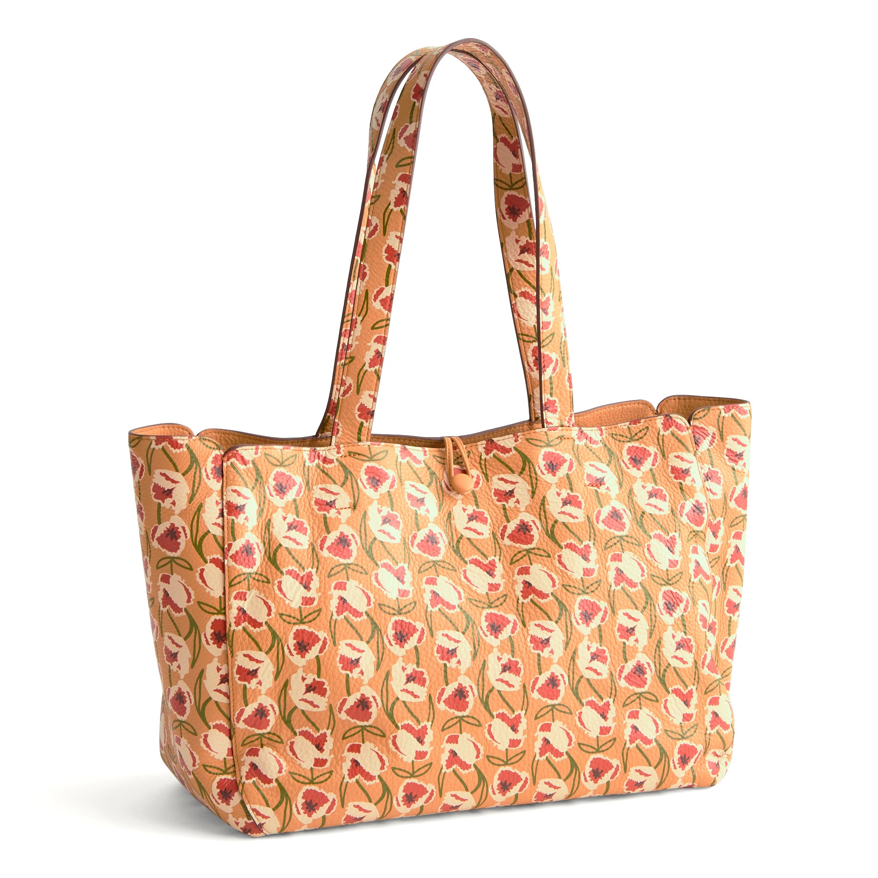 

Маленькая кожаная сумка-тоут Hathaway из аутлета Vera Bradley, curly tulips