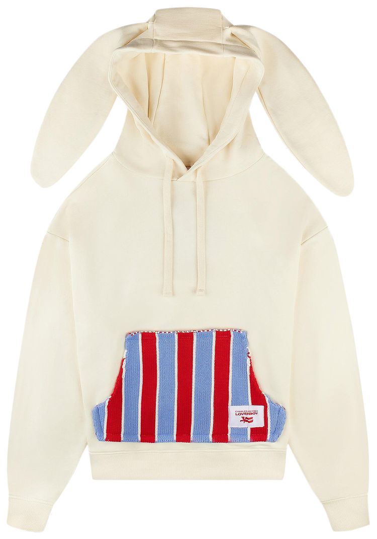

Худи Charles Jeffrey Loverboy Patch Rabbit Ears Hoodie 'Ecru', кремовый
