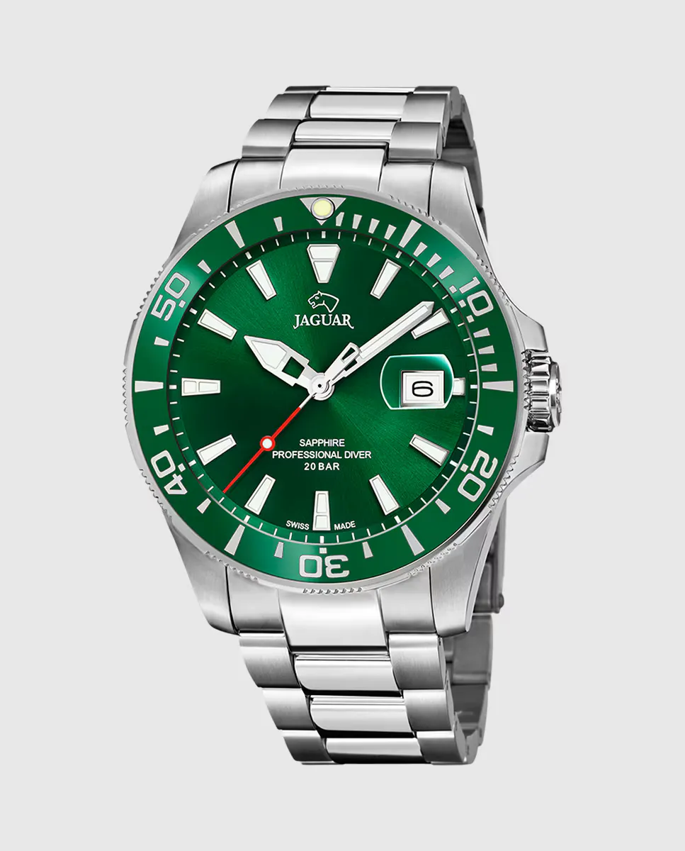 

J860/B Executive мужские часы из серебристой стали Jaguar, серебряный