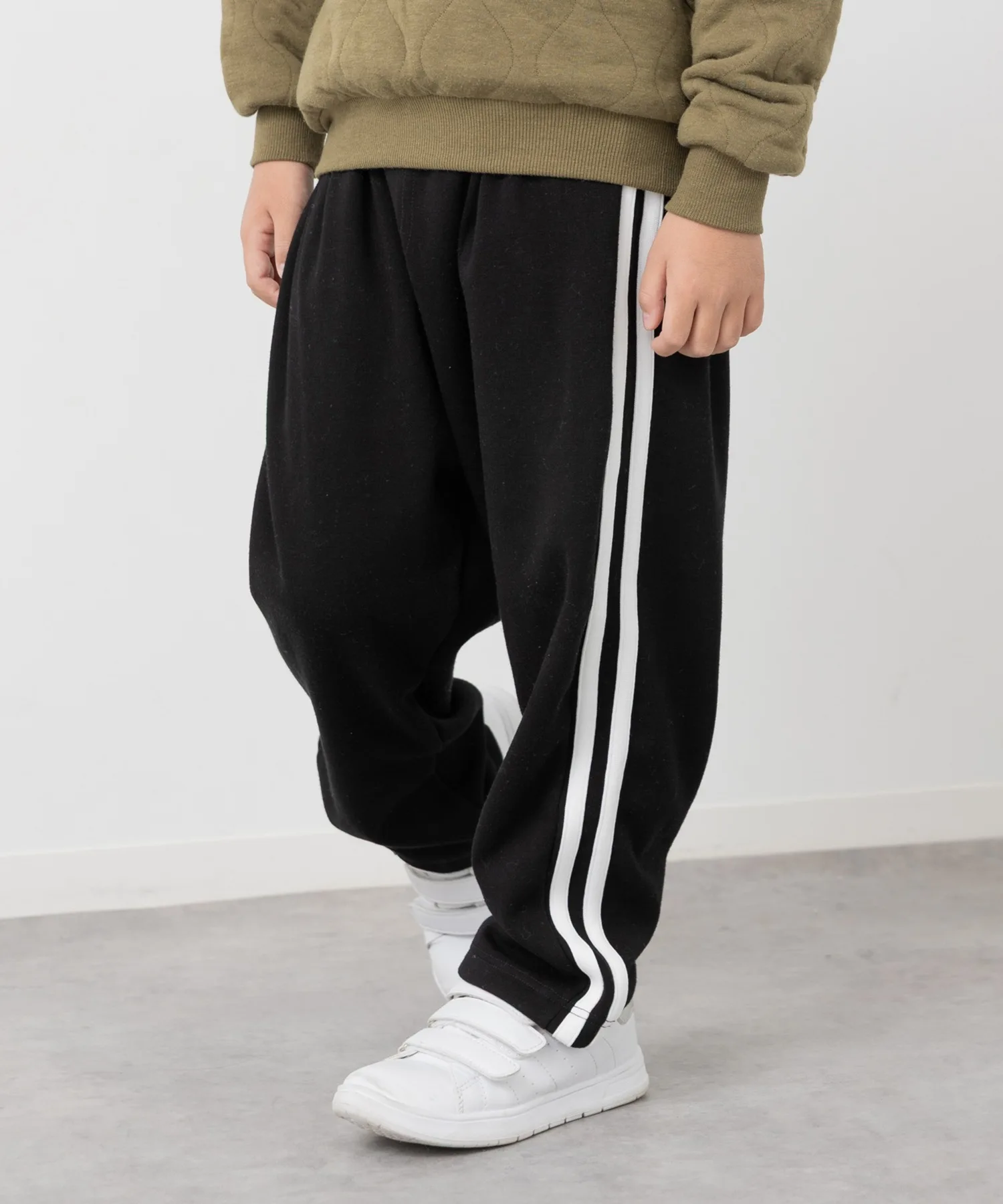 Детские широкие штаны с внутренним ворсом Balloon Wide Pants chil2 цвет C