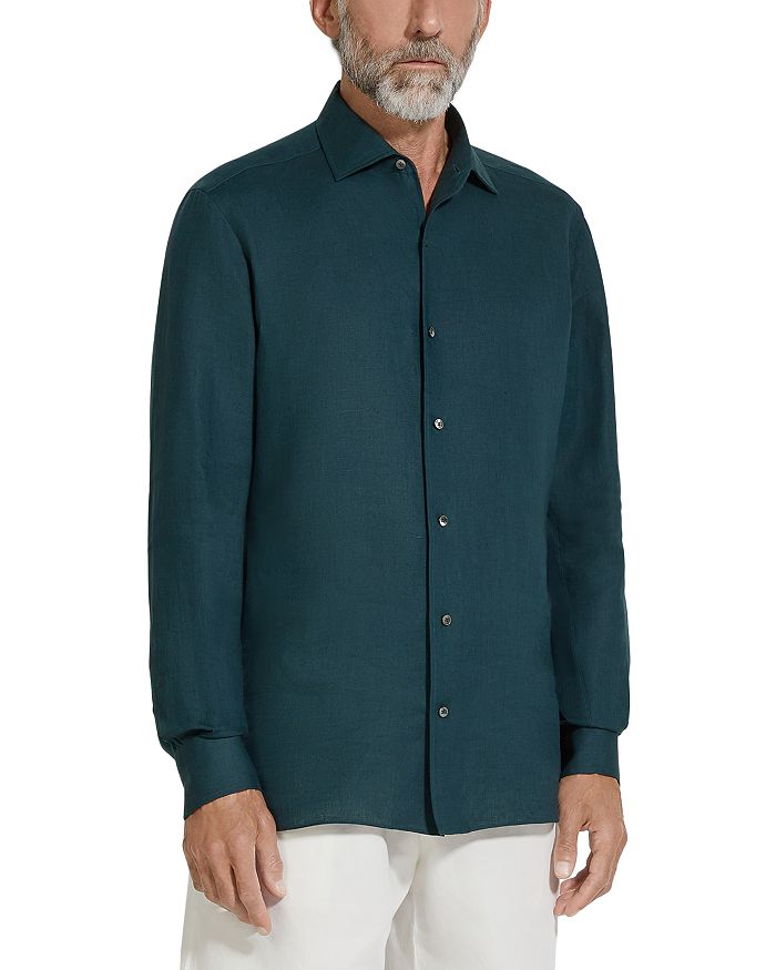 

Рубашка из льна Oasi Lino ZEGNA, синий