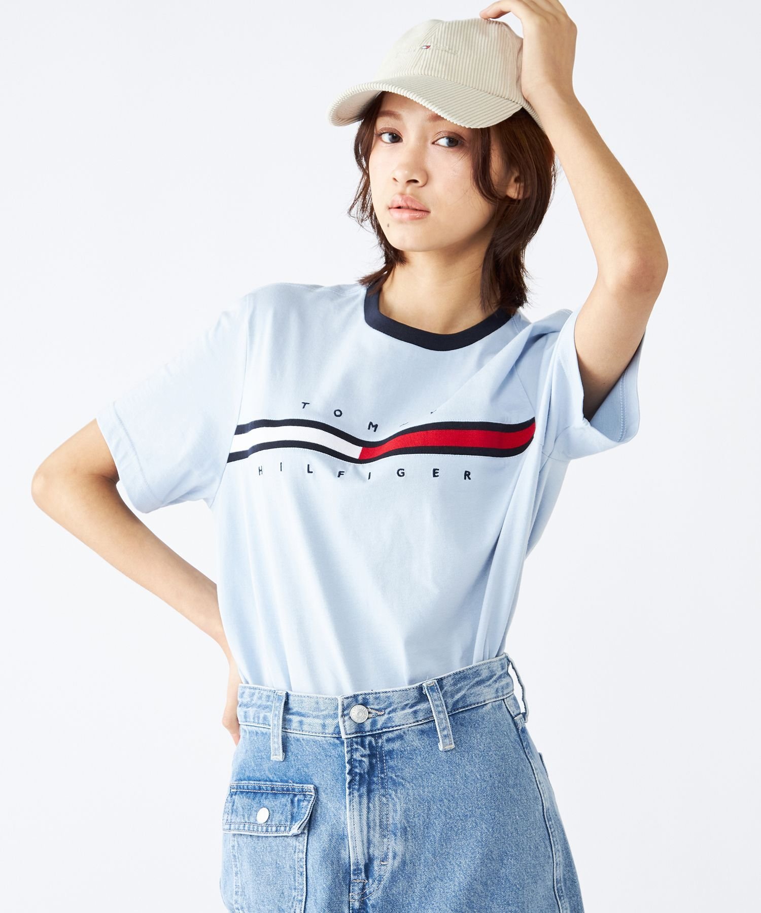 Футболка с логотипом TOMMY HILFIGER / TINO TEE, Blue C1O