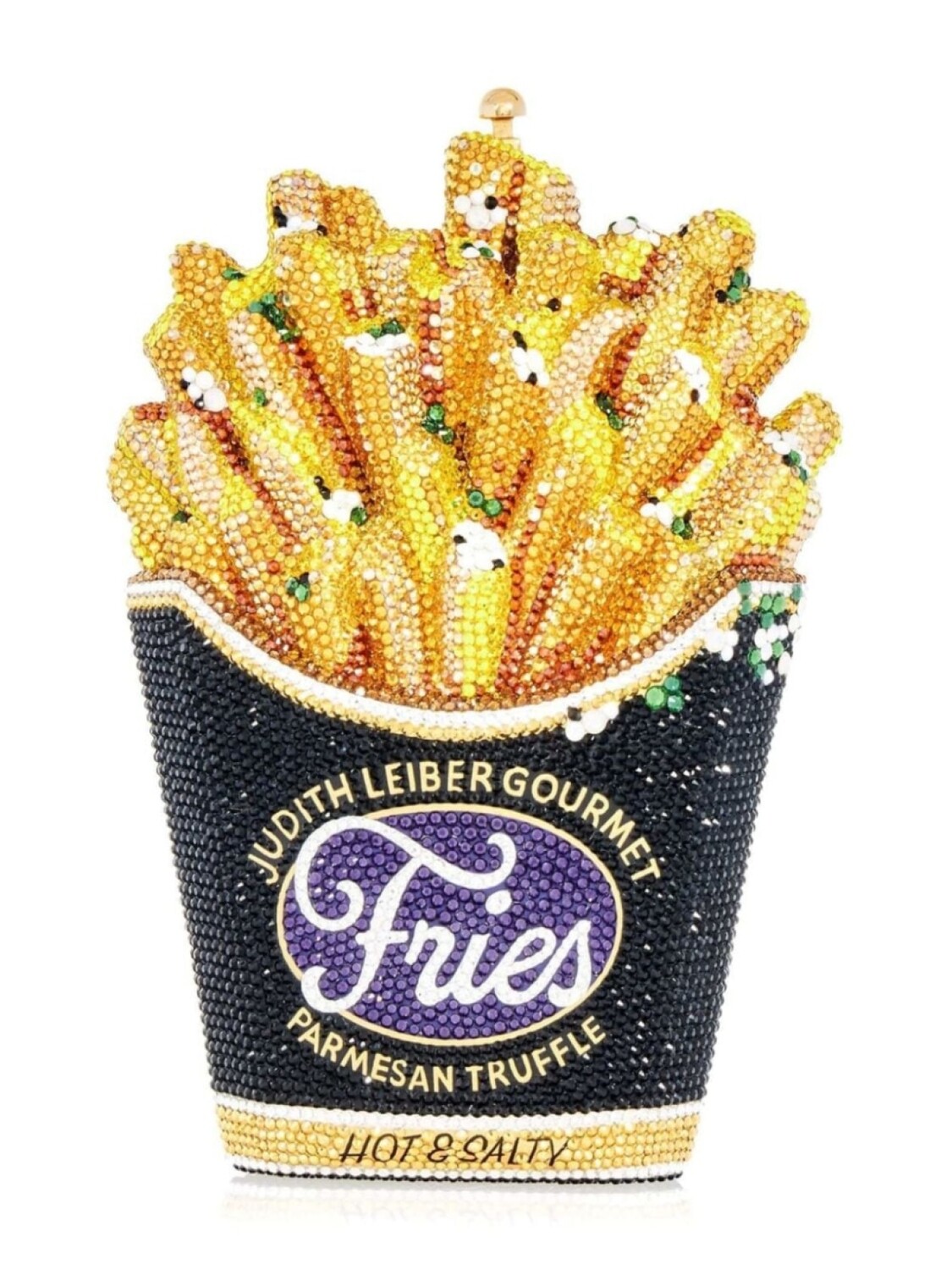 

Клатч золотистого цвета с кристаллами Truffle Fries Judith Leiber, золотой