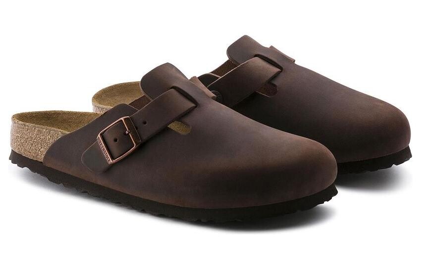 Сабо Boston Soft Footbed Oiled Leather Habana Brown Birkenstock — фото 2