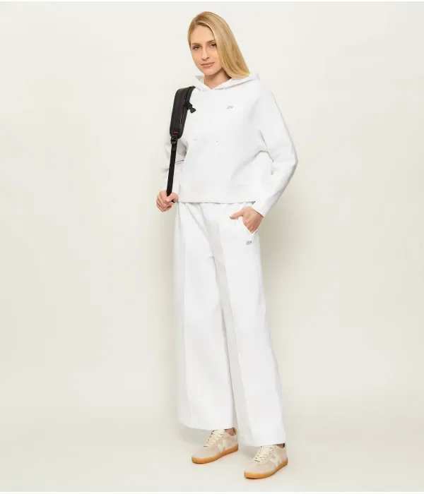 Толстовка Lacoste Oversize Fit, Белая — фото 2