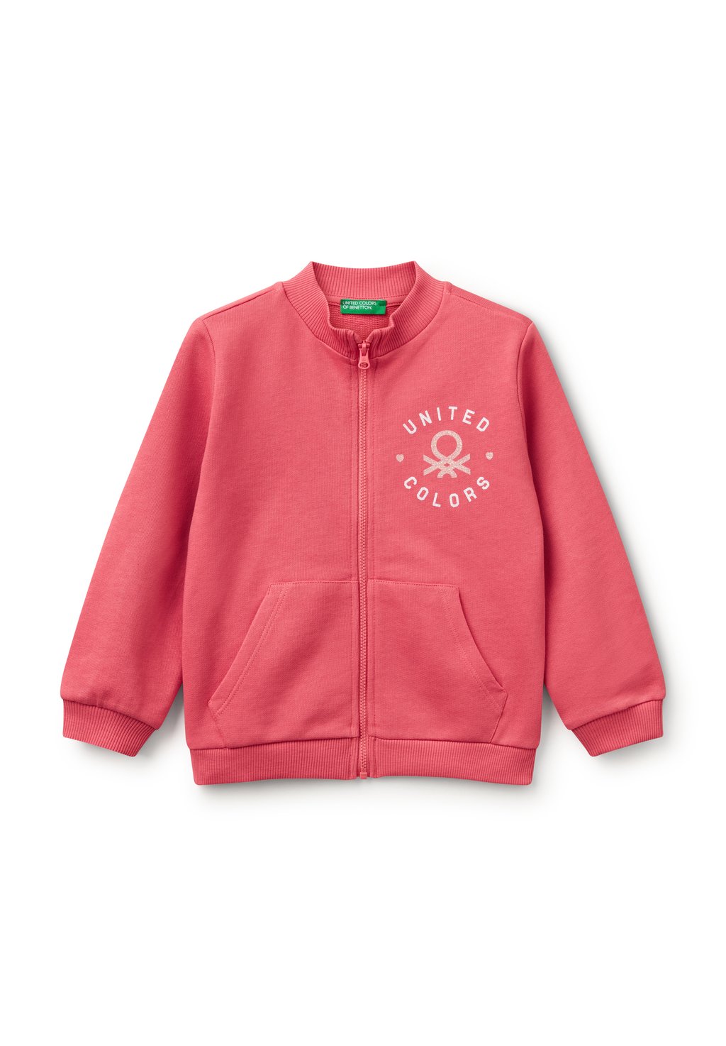 

Толстовка на молнии United Colors of Benetton, фуксия