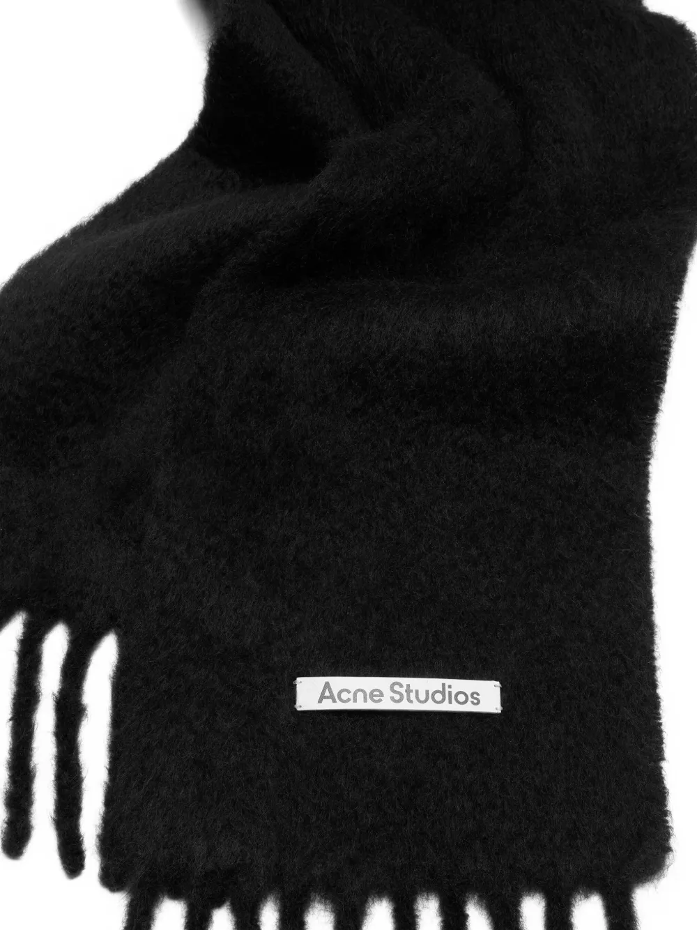 

Шарф с бахромой Acne Studios, черный