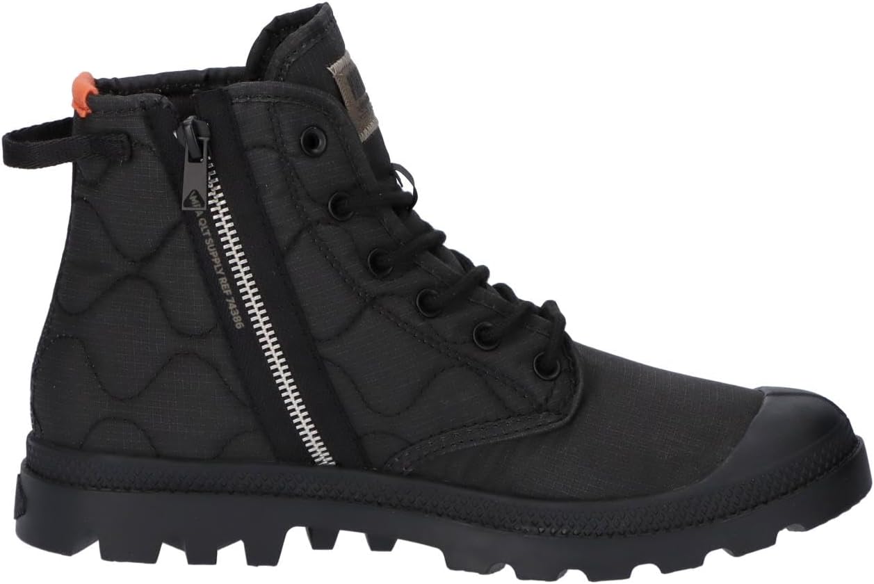 Ботинки Palladium Unisex Pampa Re-Quilted Boot с застежкой-молнией, черный — фото 4
