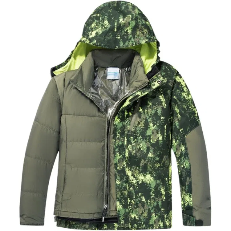 Ветровка Columbia Windbreaker Jacket зеленая для детей — фото 3