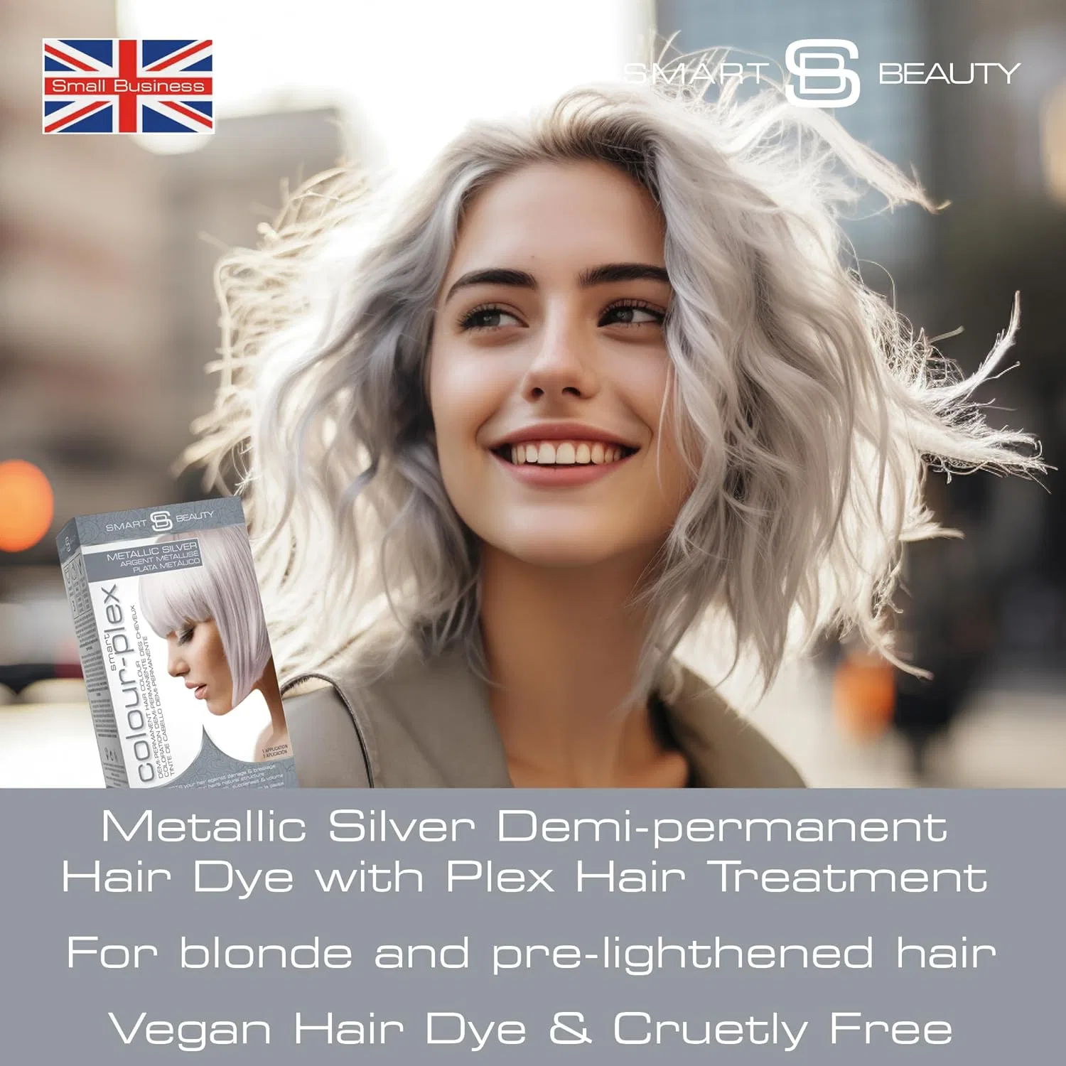 Набор полуперманентной краски для волос «Metallic Silver» с Plex от Smart Beauty Smart Beauty, Metallic Silver — фото 2