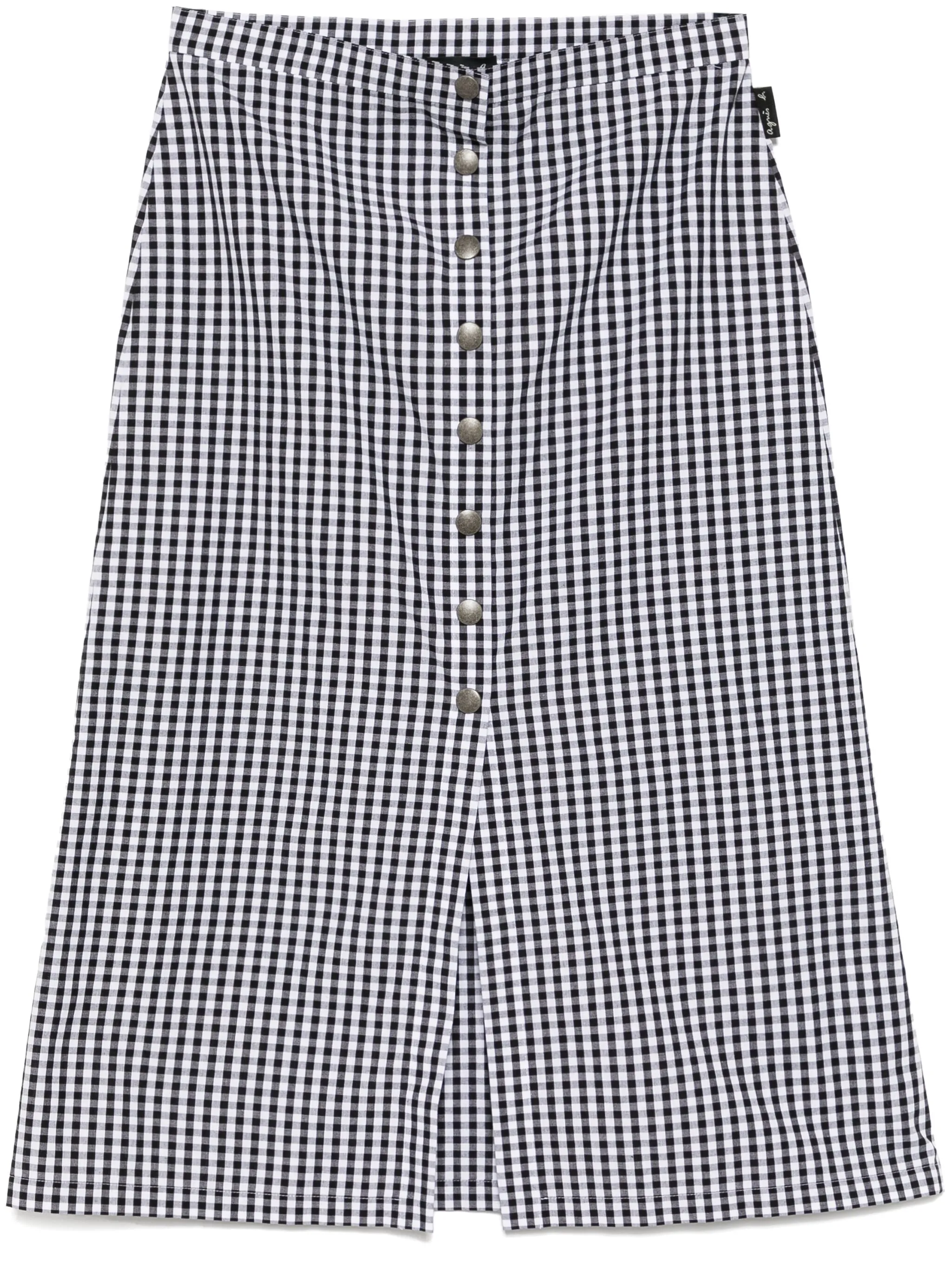 

Юбка в клетку гингем Agnès B., черный