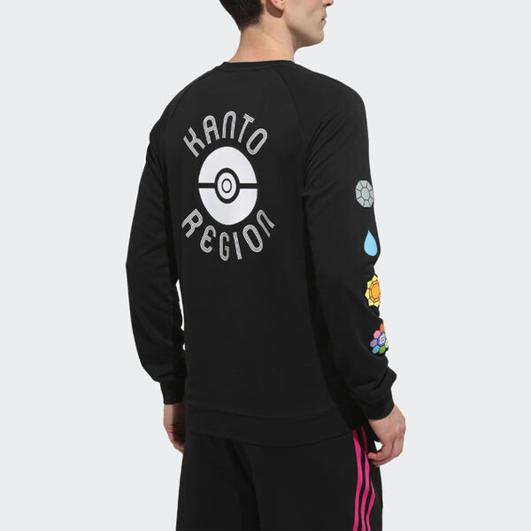 Толстовка x pokemon crossover printing sports training pullover black Adidas, черный — фото 4