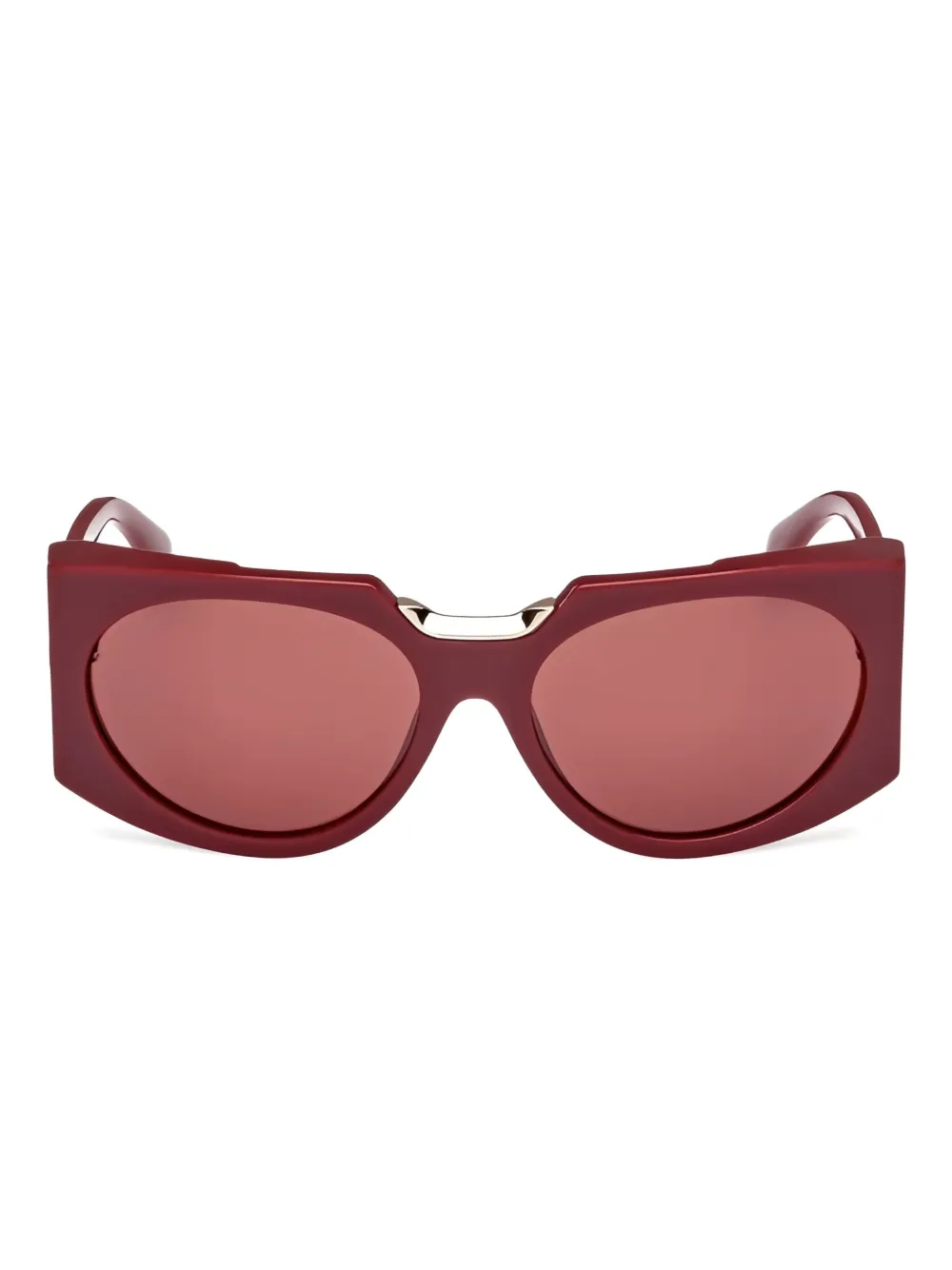 

Солнцезащитные очки в геометричной оправе Max Mara Eyewear, красный