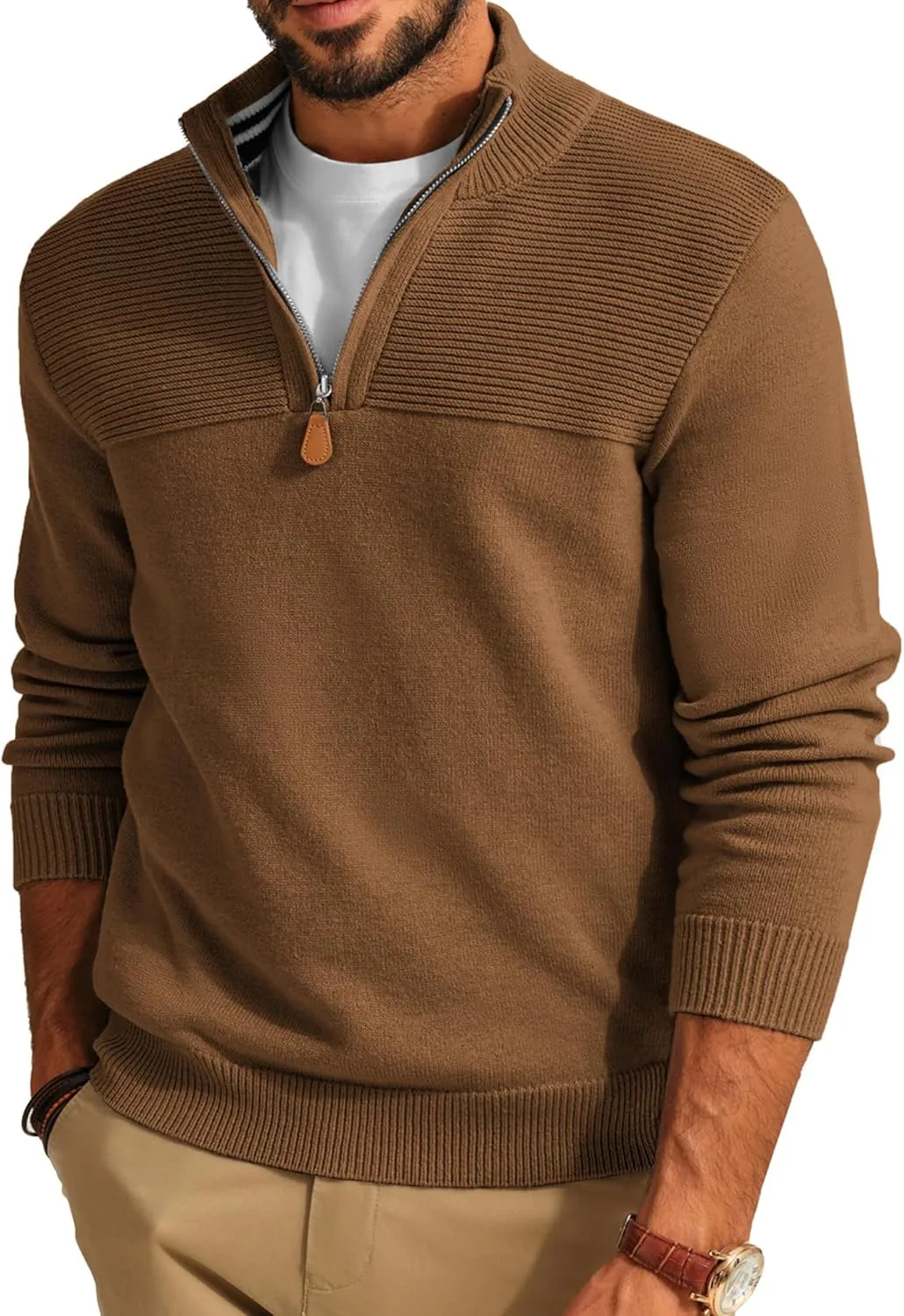 

PJ PAUL JONES мужской свитер с четвертью молнии Slim Fit