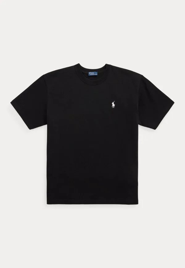 Футболка из хлопкового трикотажа свободного кроя, базовая футболка. Polo Ralph Lauren, Black — фото 4