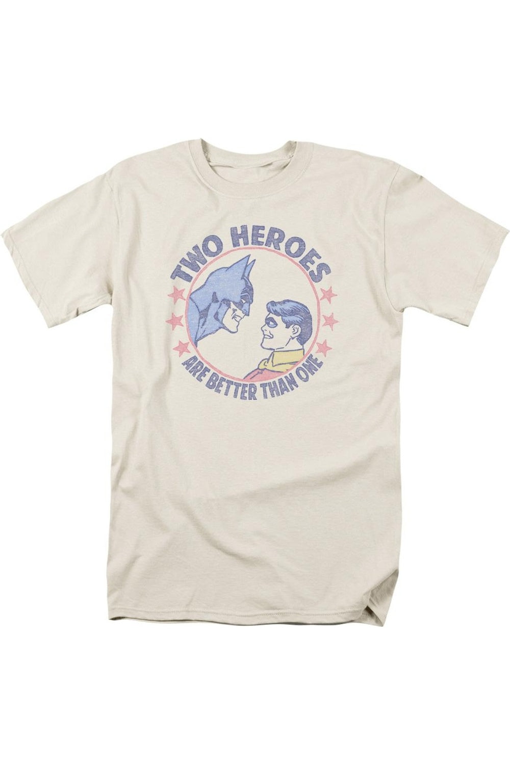 

Футболка с коротким рукавом для взрослых DC Comics Two Heroes Gildan, кремовый