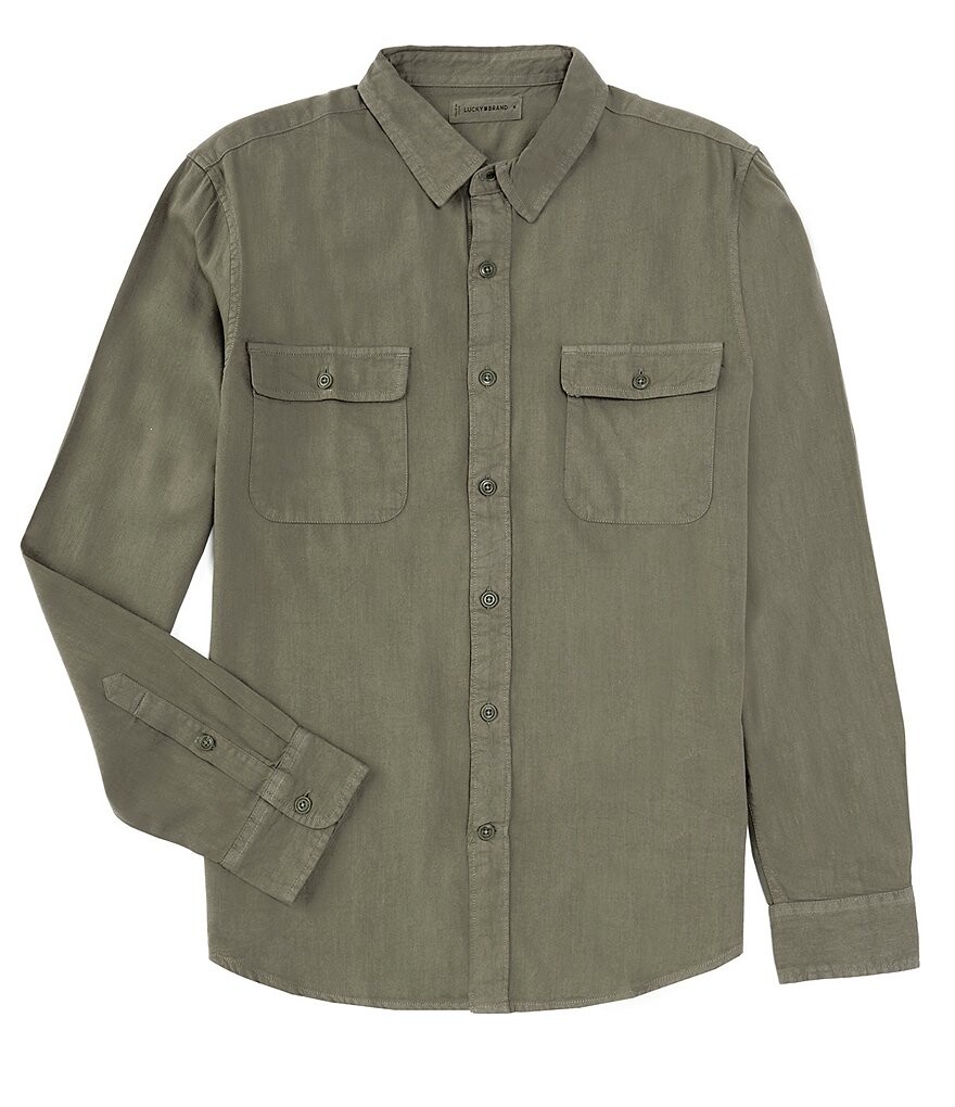 

Спецодежда Lucky Brand с длинными рукавами и рабочей одеждой, зеленый