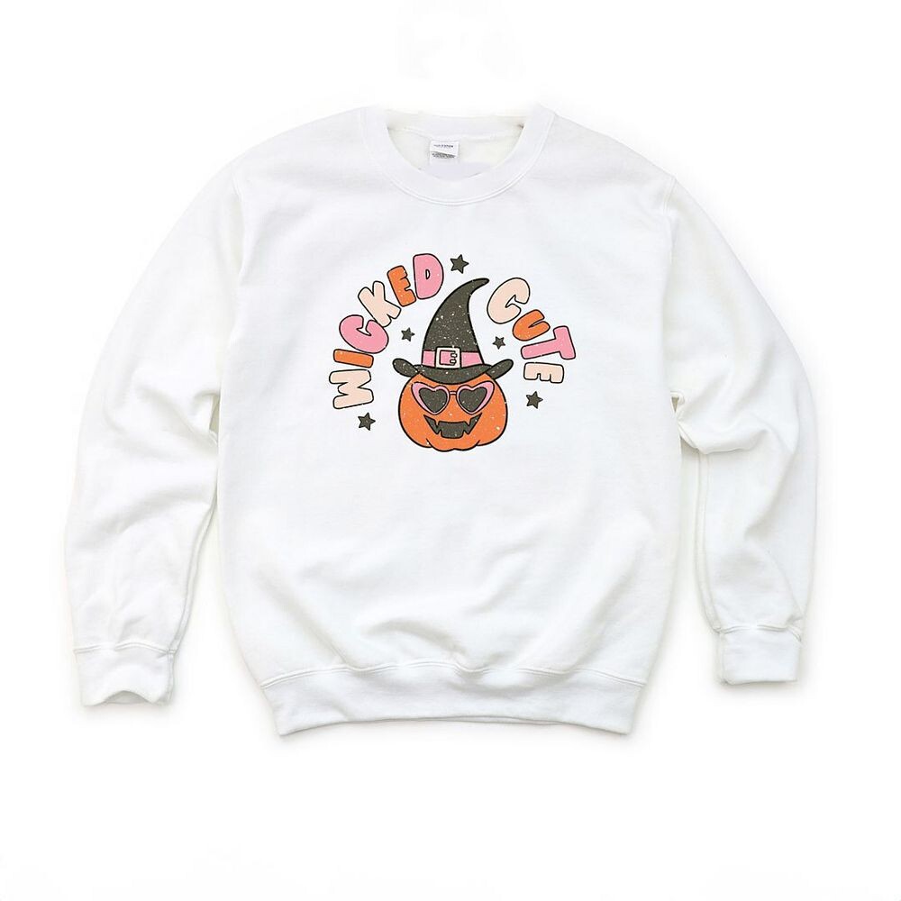 

Молодежный свитшот с рисунком Wicked Cute Pumpkin The Juniper Shop, белый