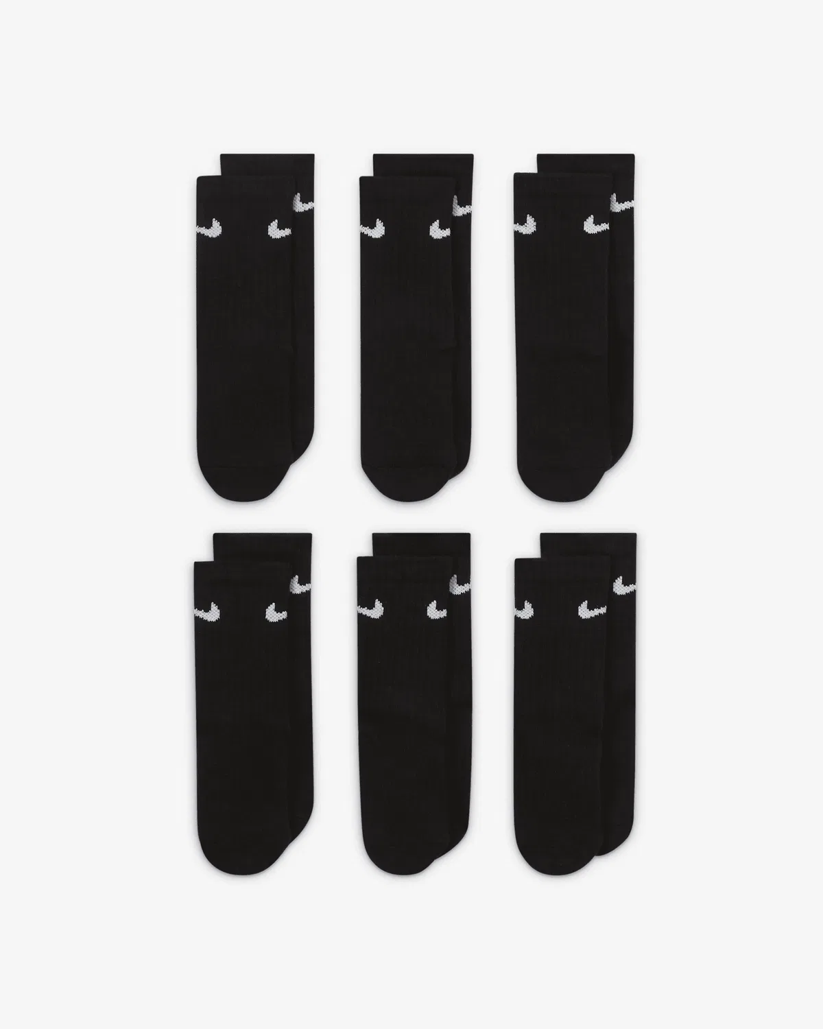 Детские носки Dri-FIT (6 пар) Nike Performance Basics, Black — фото 2