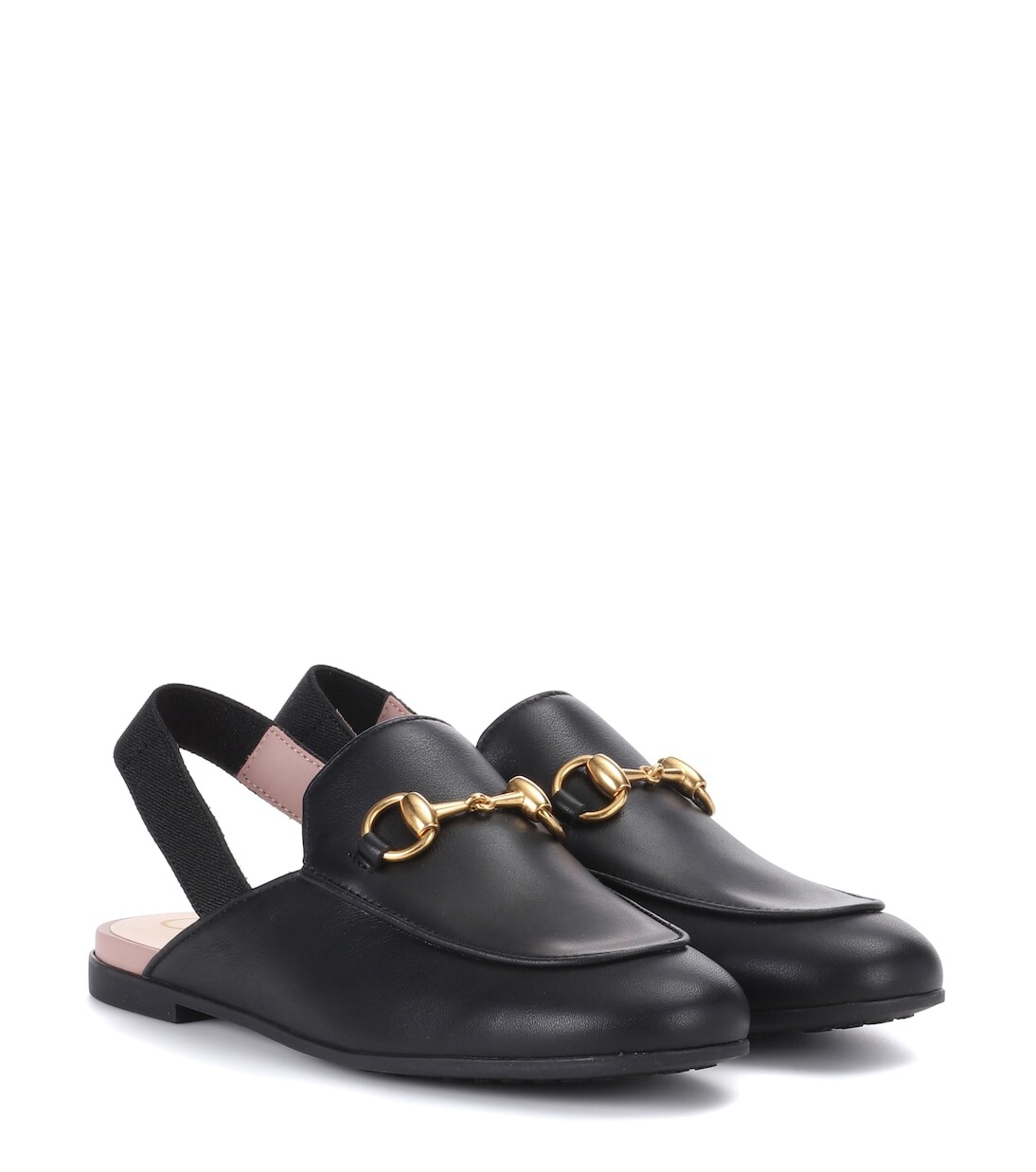 

Кожаные тапочки princetown Gucci, черный