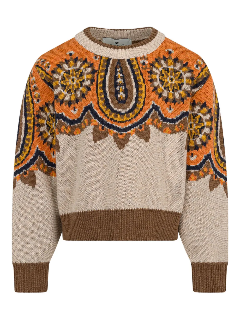 

Шерстяной свитер с узором пейсли ETRO KIDS, нейтральный