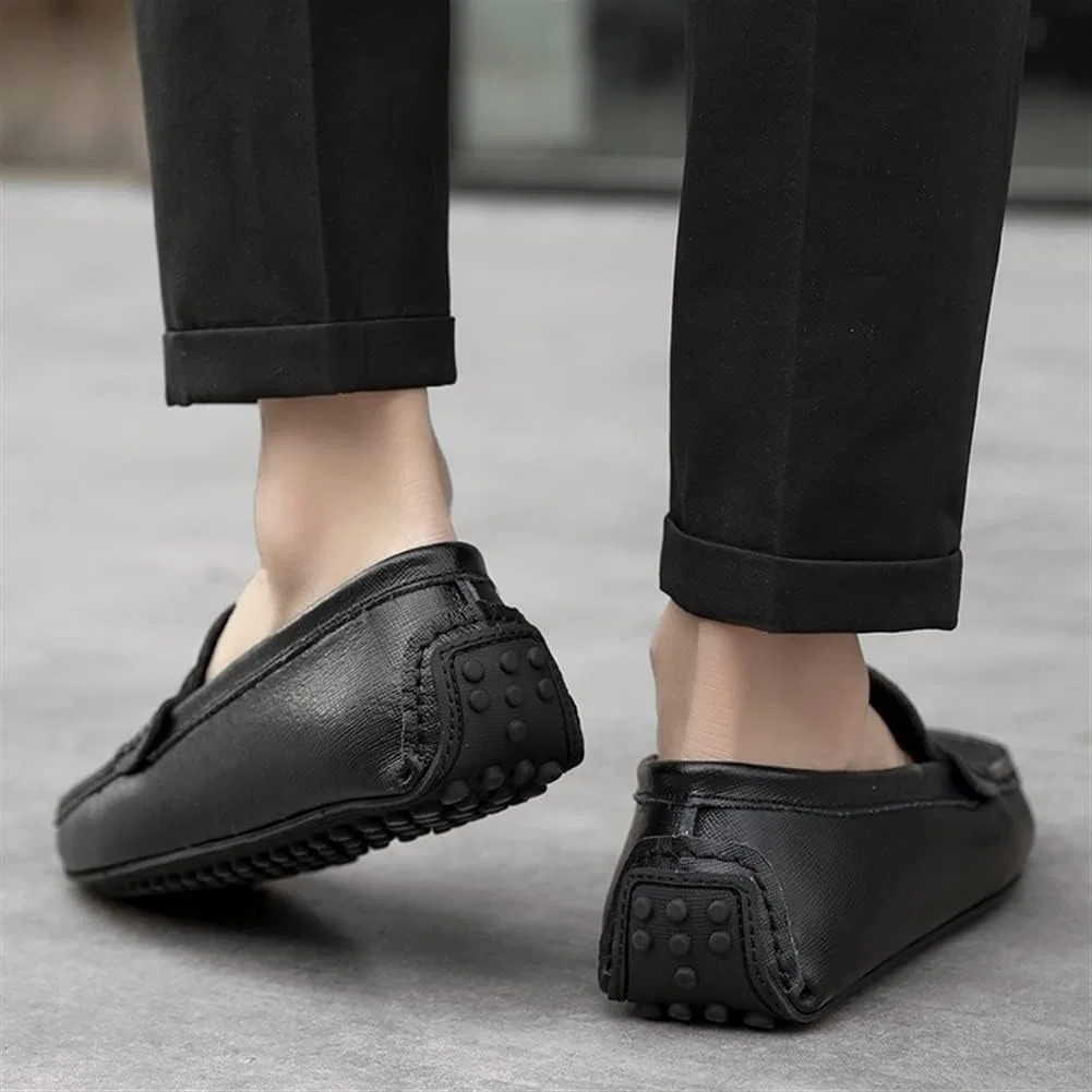 Лоферы мужские из натуральной кожи, Penny Loafer, черный PUGHGAETZF — фото 4