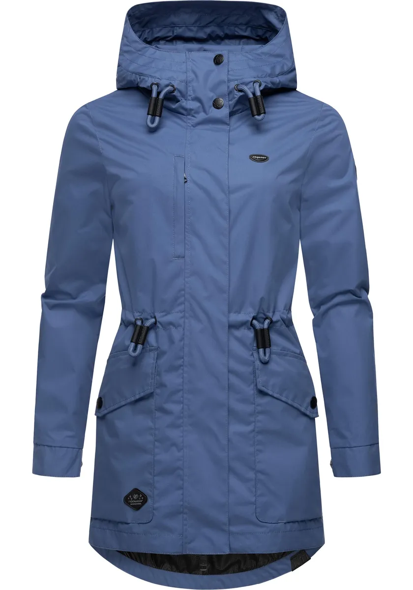 

Парка Ragwear "Алиса", с капюшоном, стильная женская переходная куртка с кулиской на талии, цвет Indigo