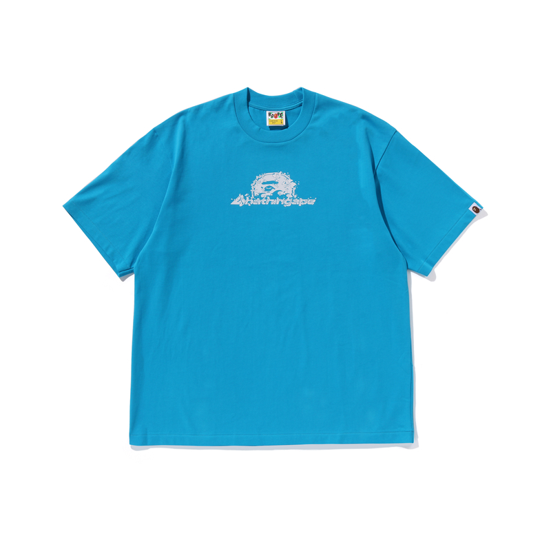 

Футболка Bape Raindrop Ape Head Logo Relaxed Fit A BATHING APE, синий