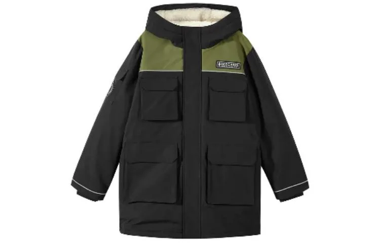 Детская пуховая куртка с капюшоном, неотстегивающимся, Moderate Skechers, черный