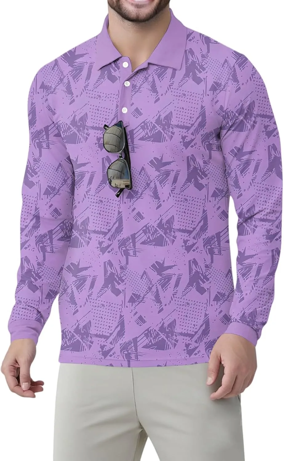 

Мужская поло Ymosrh, длинный рукав, принт, размеры S-2XL