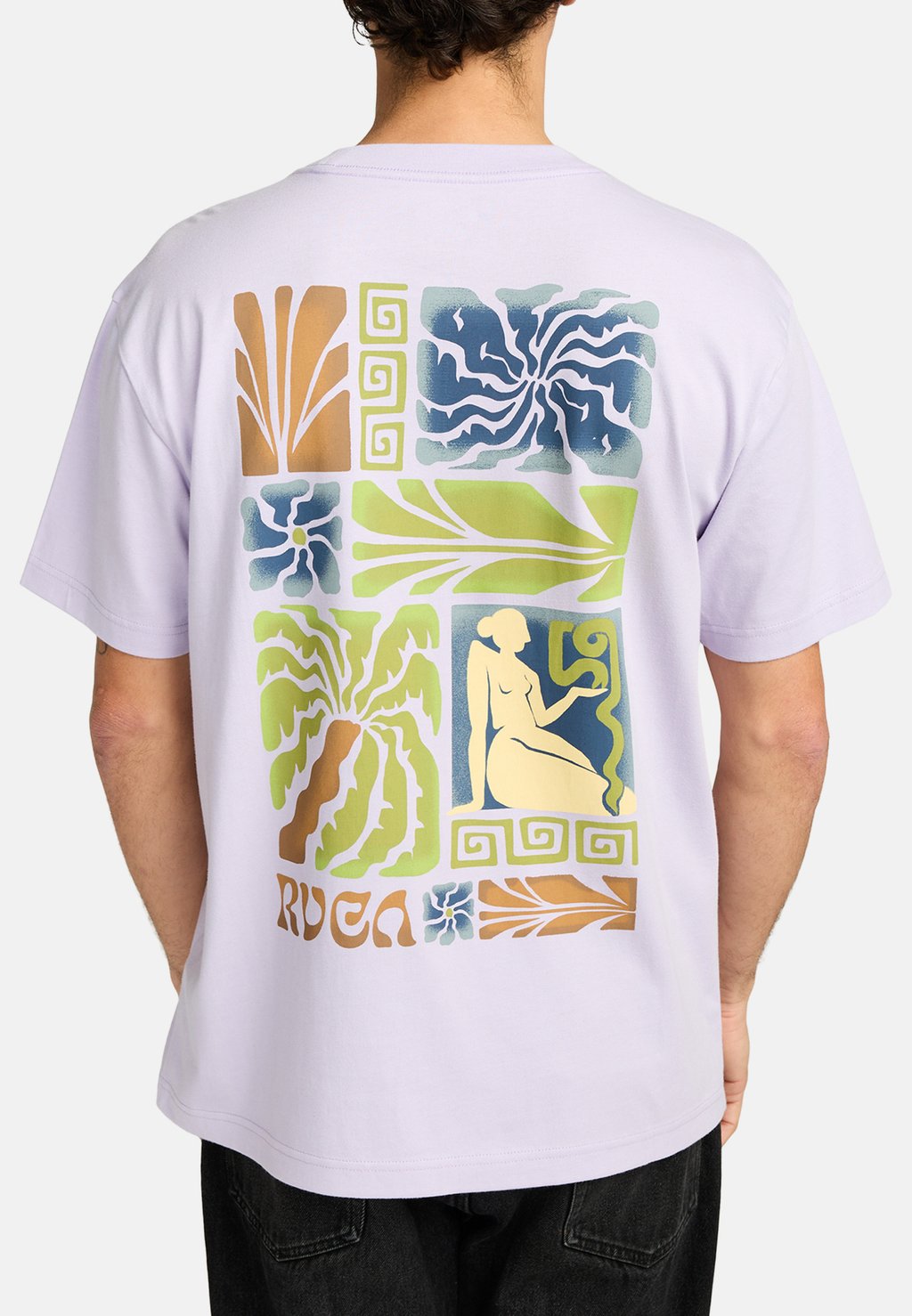 

Футболка с принтом NATURAL TAPESTRY - SHORT-SLEEVE SCREEN RVCA, фиолетовый