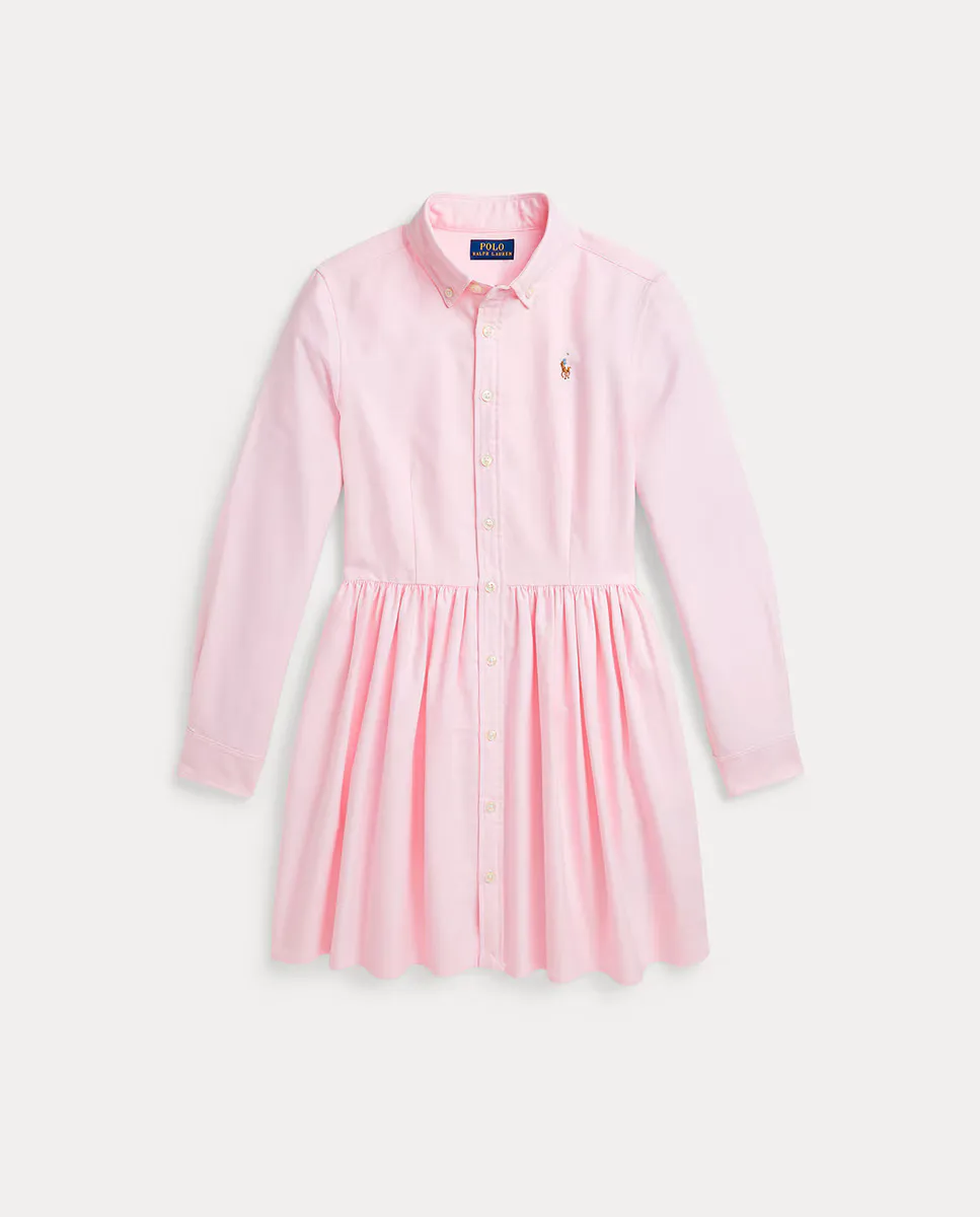 

Розовое оксфордское платье для девочки Polo Ralph Lauren