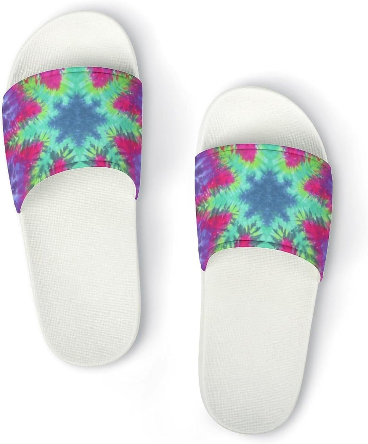 

Сандалии-шлепанцы унисекс с принтом «Грибы»- можно носить как дома, так и на улице Generic, белый