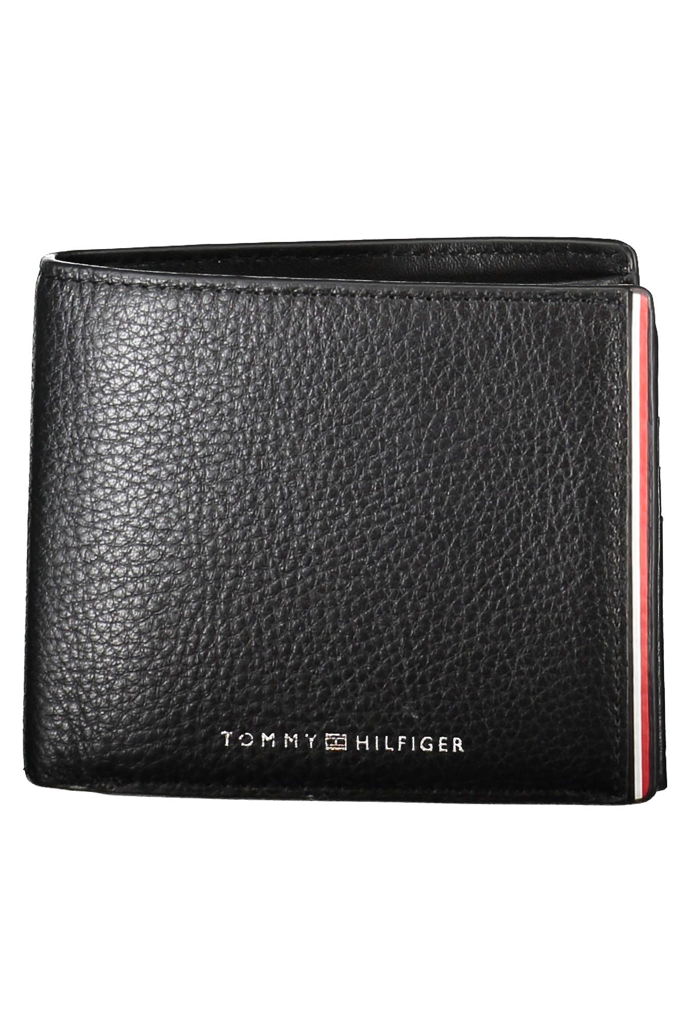 

Черный кожаный мужской кошелек Tommy Hilfiger