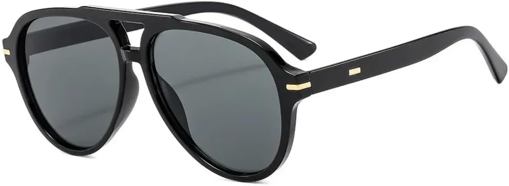 

Солнцезащитные очки с защитой UV400 | Красные, с двойной перемычкой, крупная оправа | для женщин и мужчин, для занятий спортом на открытом воздухе и вождения DSVIGF, Black Black