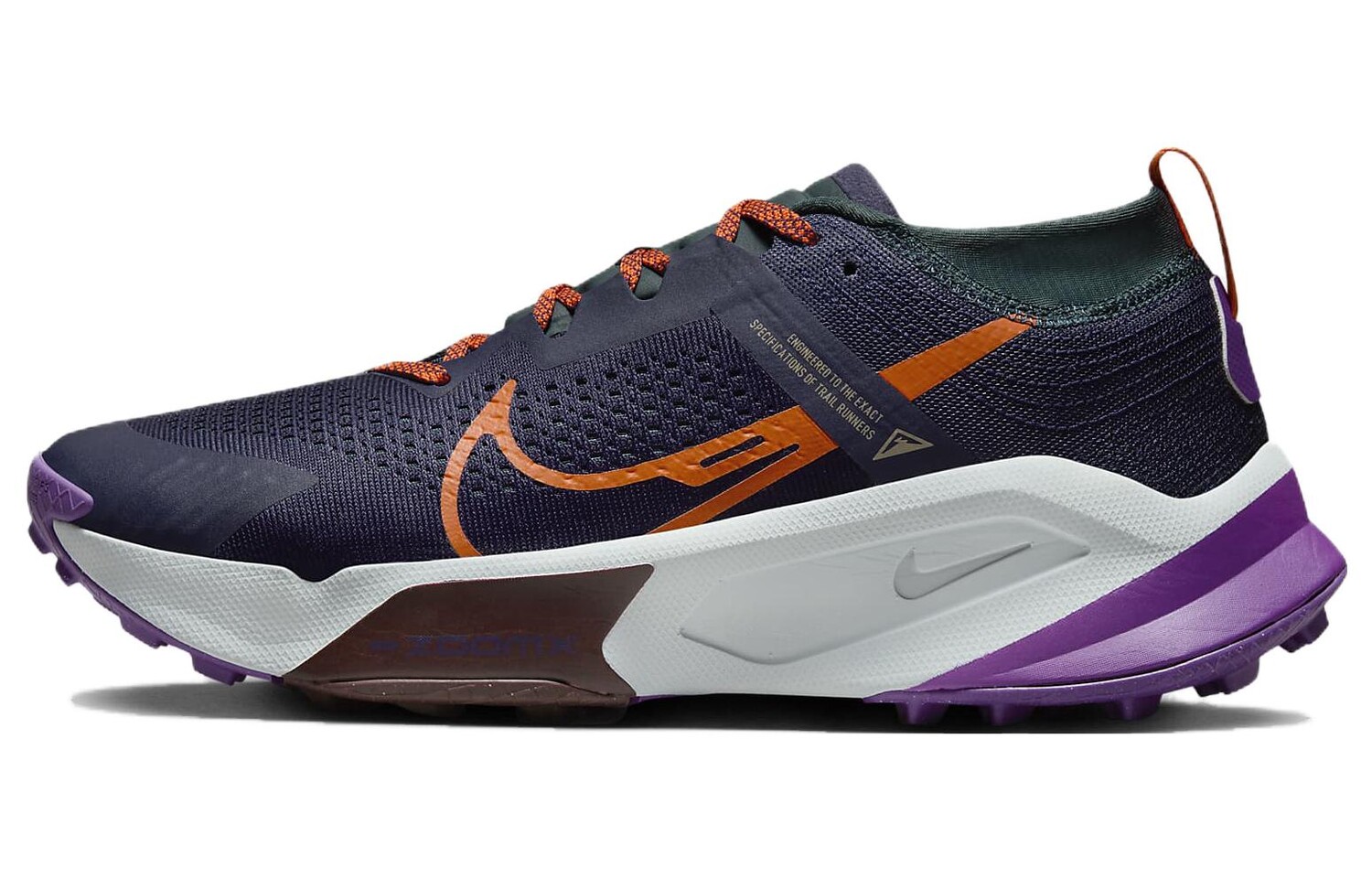 

Кроссовки Nike ZoomX Zegama 'Purple Ink Safety Orange', фиолетовый
