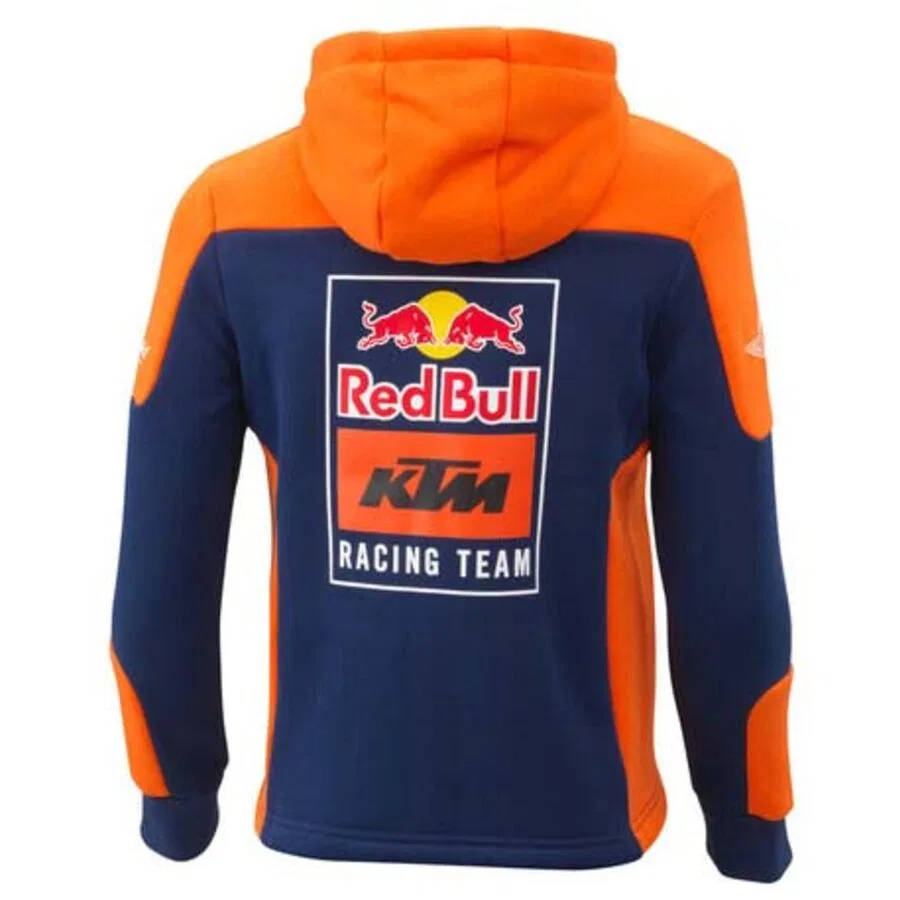 Детская толстовка на молнии с символикой команды Red Bull Ktm Powerwear, Orange/Blue — фото 2