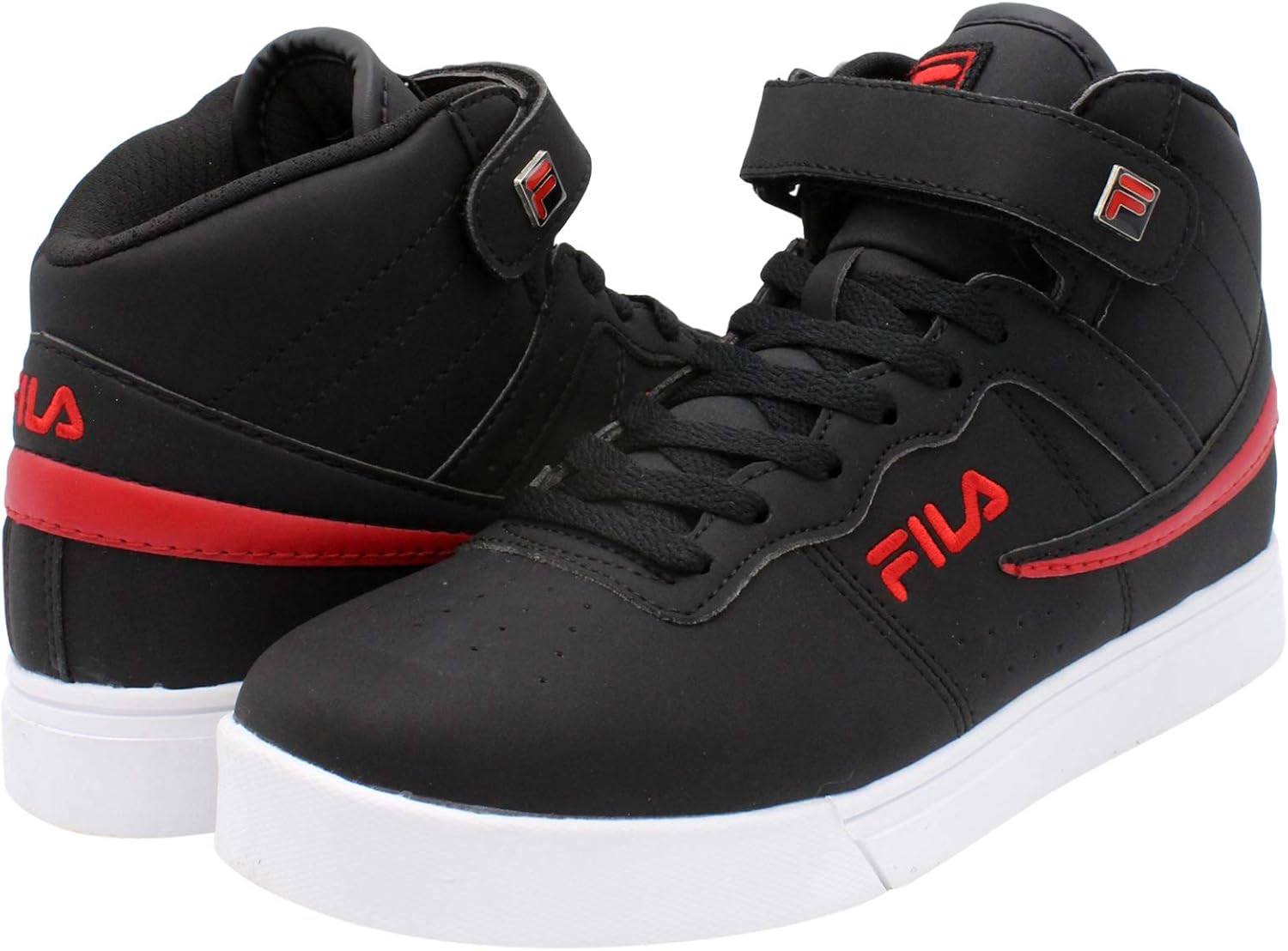 Мужские кроссовки Fila Everyday Sport Athletic Casual высокие на шнуровке Vulc 13 Mid, белый/черный/красный — фото 3