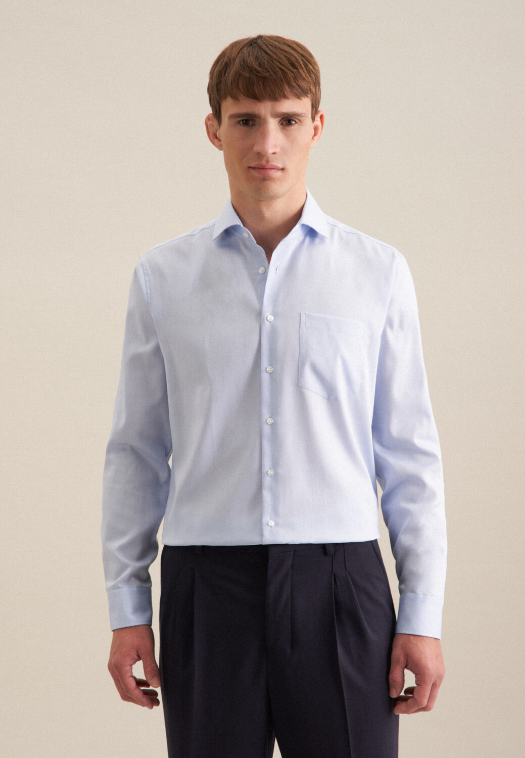 

Рубашка Seidensticker Oxford Regular, светло синий