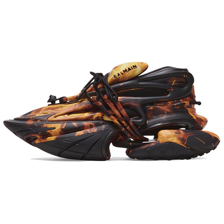 

Кроссовки с огненным принтом «Единорог» BALMAIN, Original Shoe Box Included
