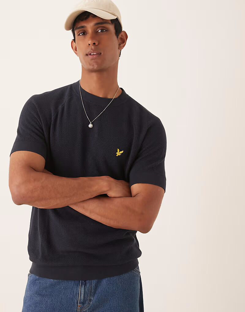 

Футболка Lyle & Scott Linen темно-синего цвета