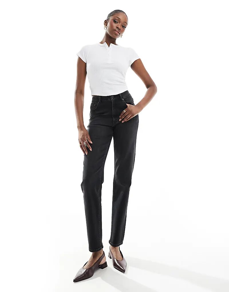 

Джинсы mom fit ASOS DESIGN Tall облегающего кроя черного цвета Asos Tall
